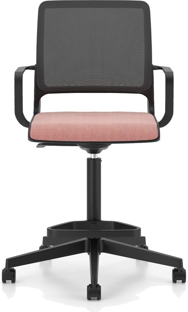 Obrotowy hoker do biura z siatkowym oparciem Xilium Counter Swivel Chair Mesh