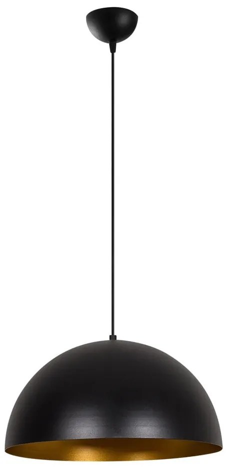 Czarna lampa wisząca z metalowym kloszem ø 40 cm Coppa – Opviq lights