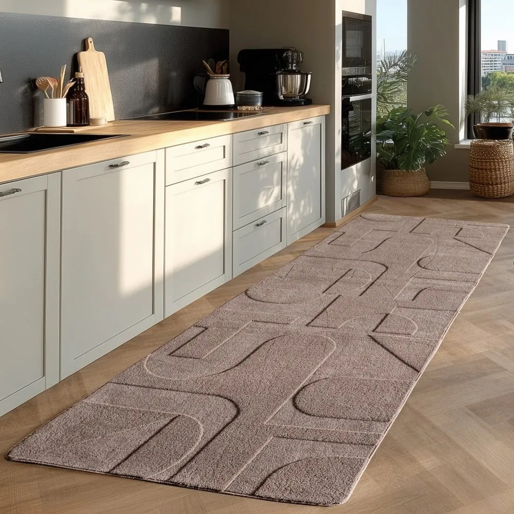 Jasnobrązowy chodnik odpowiedni do prania 80x250 cm Pompei 1614 – Ayyildiz Carpets