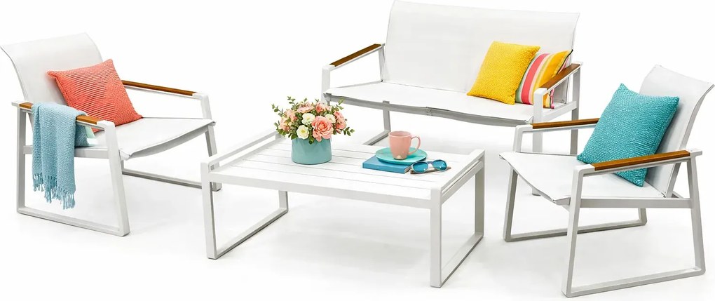 Biały zestaw ogrodowy H2-G04