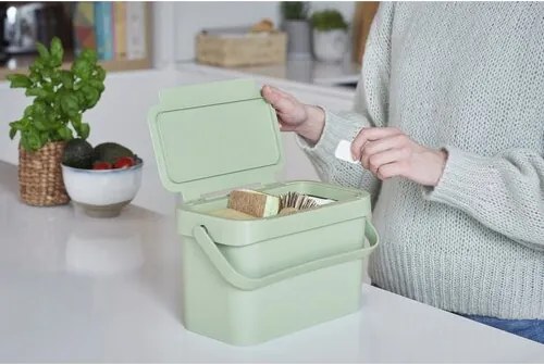 SmartStore Plastikowy kosz na odpady organiczne Collect, zielony, 5 l