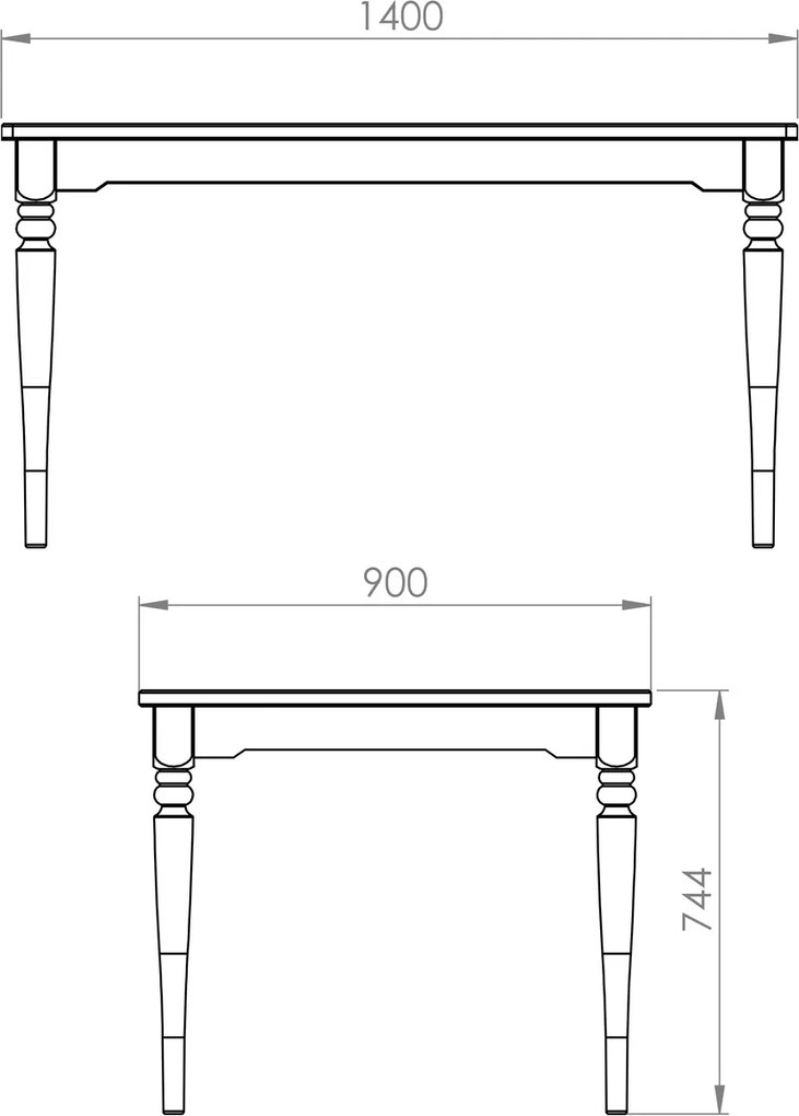 Drewniany stół do jadalni w stylu retro Nata