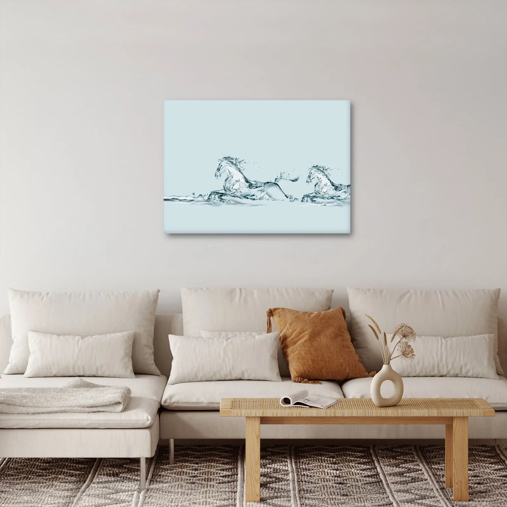 Obraz - Konie z kropli wody (70x50 cm)