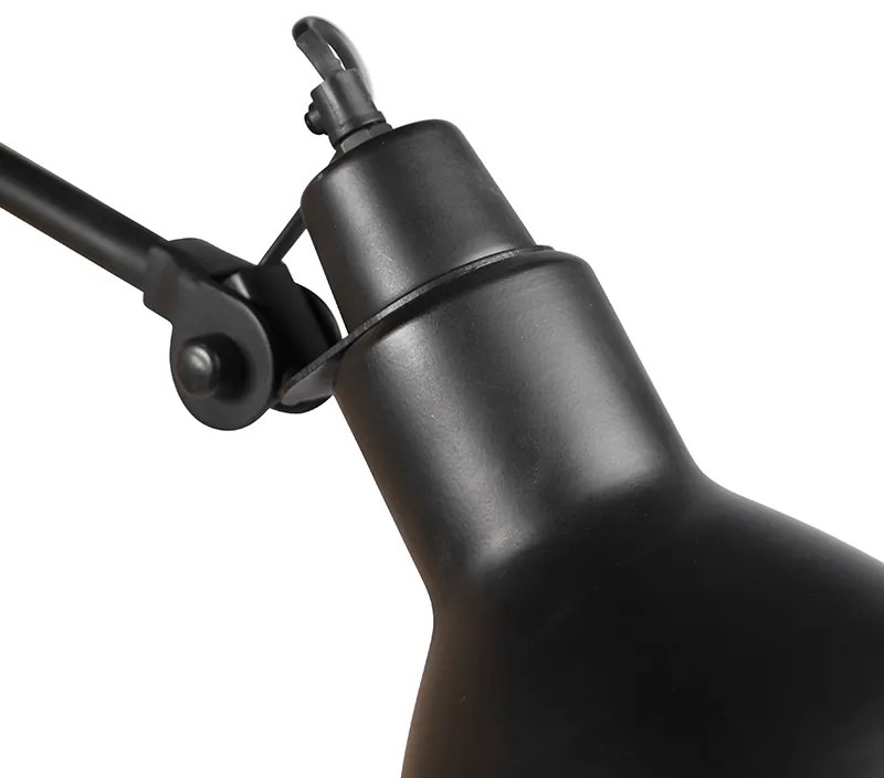 Industrialna lampa ścienna czarna regulowana - WyePrzemysłowy Oswietlenie wewnetrzne