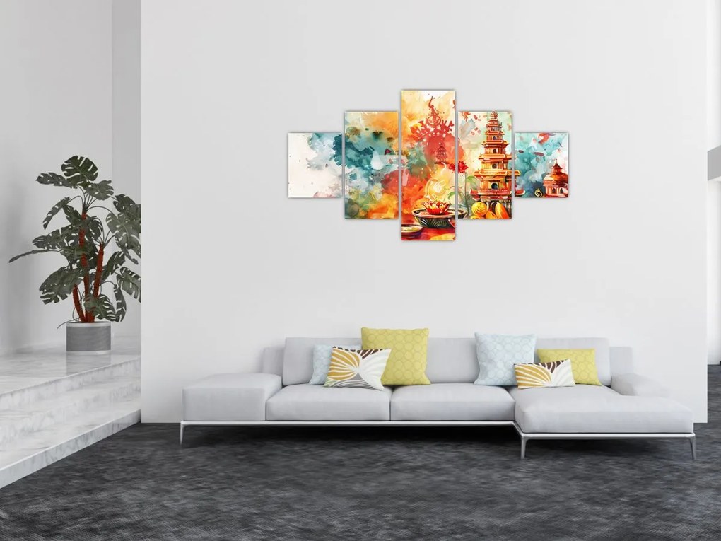 Obraz - Ilustracja akwarelowa (125x70 cm)