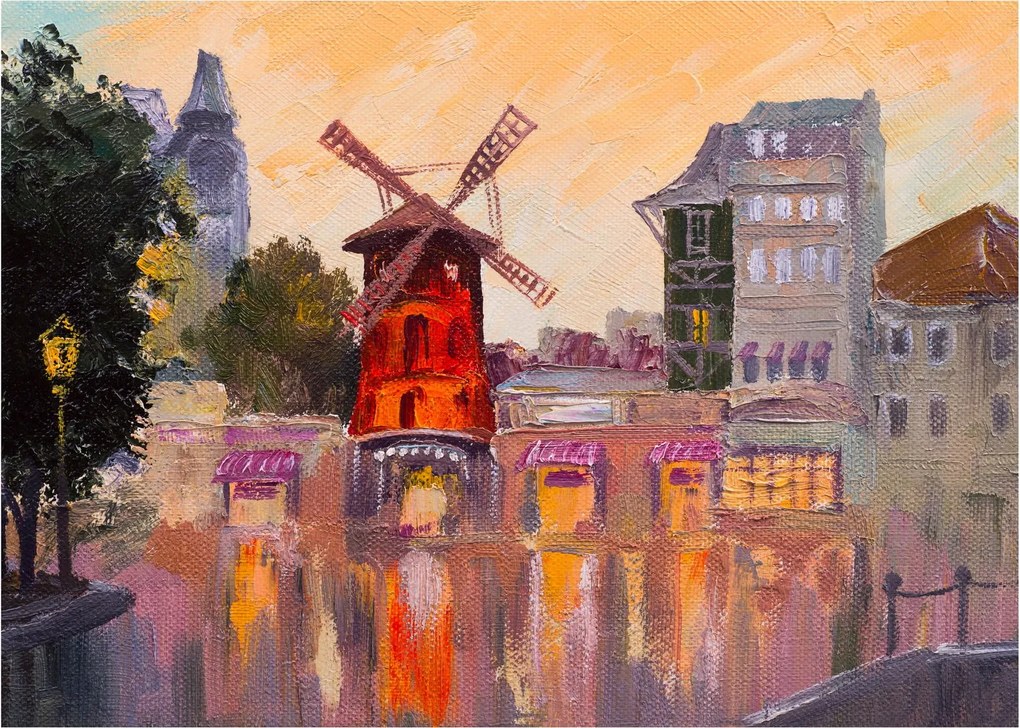 Obraz na szkle - Moulin Rouge, Paryż, Francja (70x50 cm)