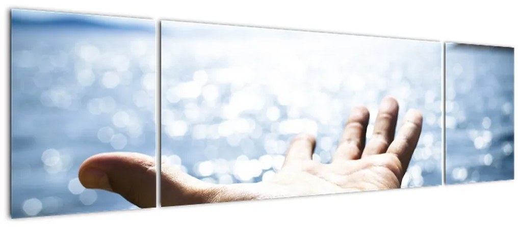 Obraz otwartej dłoni (170x50 cm)