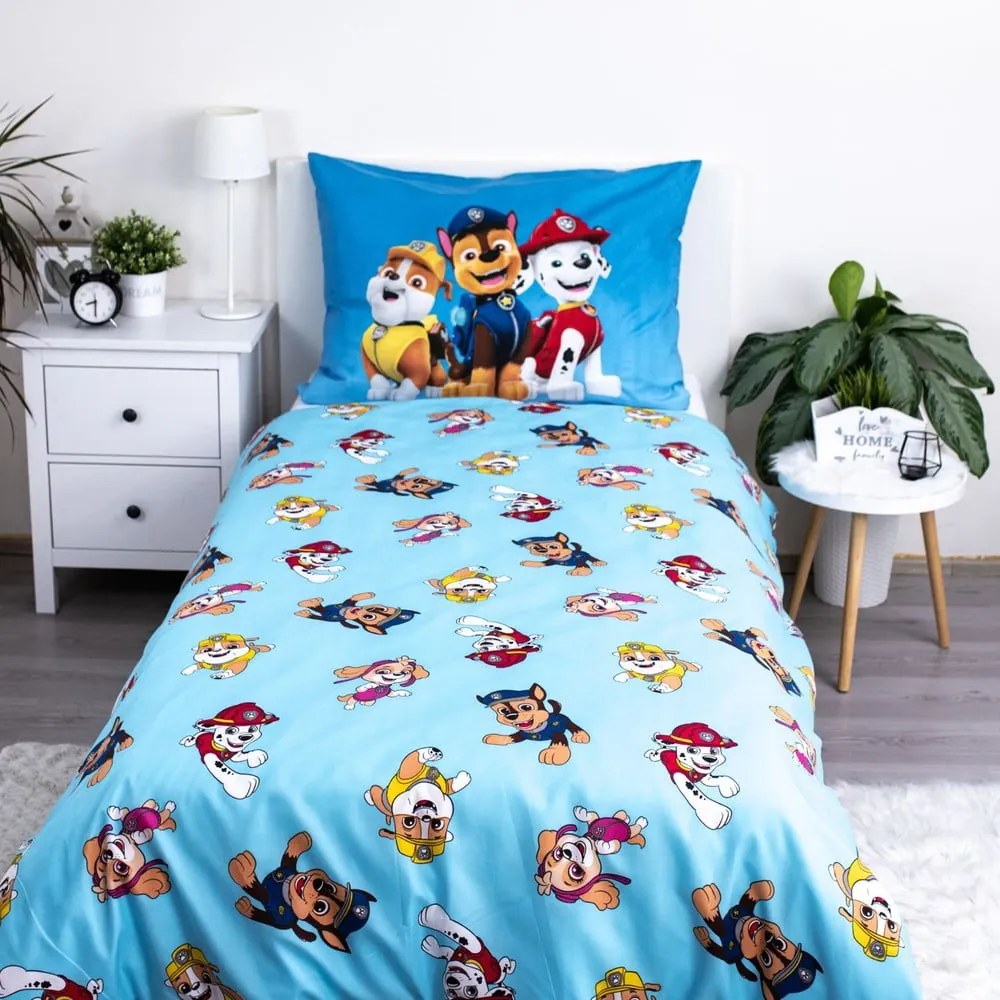 Dziecięca pościel jednoosobowa z mirowłókna 140x200 cm Paw Patrol – Jerry Fabrics