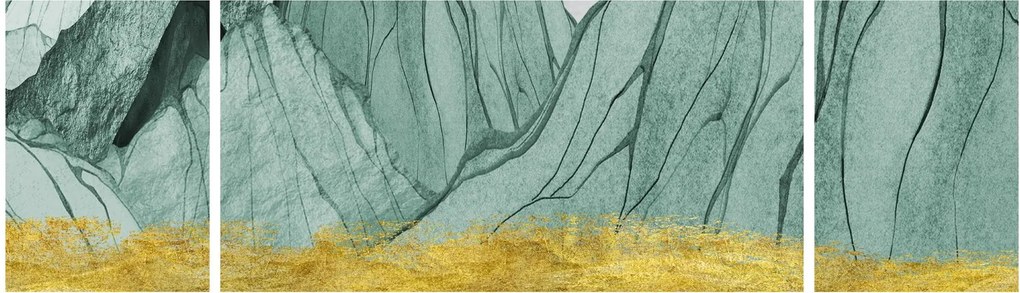 Obraz - Emerald Mountains N⁰1 (170x50 cm)