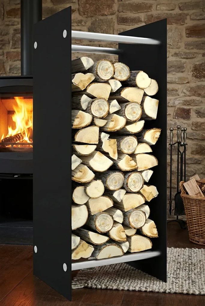 Szklany stojak na drewno kominkowe T3-R70