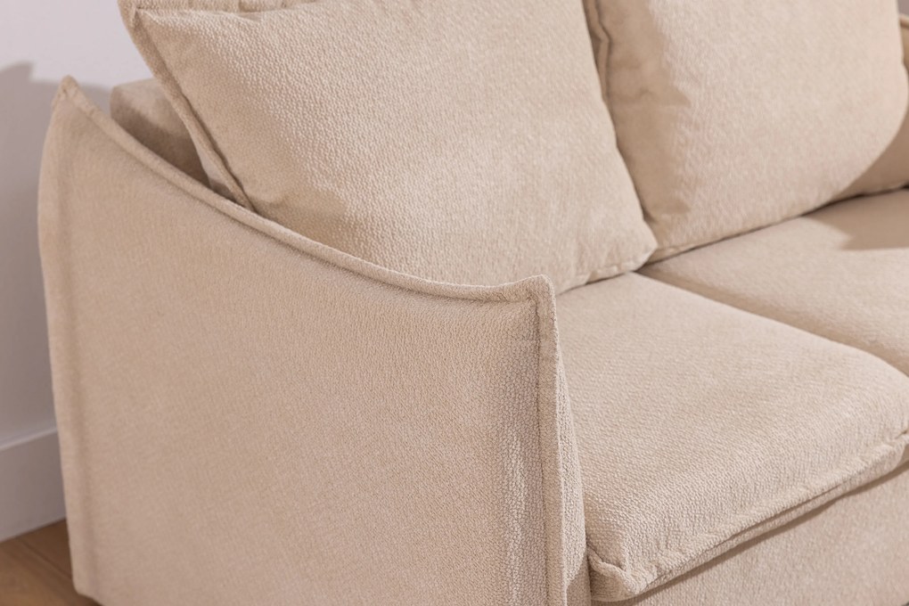 Sofa rozkładana Liliamo dwuosobowa - beżowy szenil Egon 26