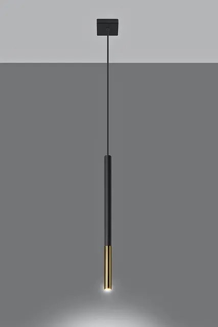 Czarno-złota pojedyncza lampa wisząca - EX719 W1-P11