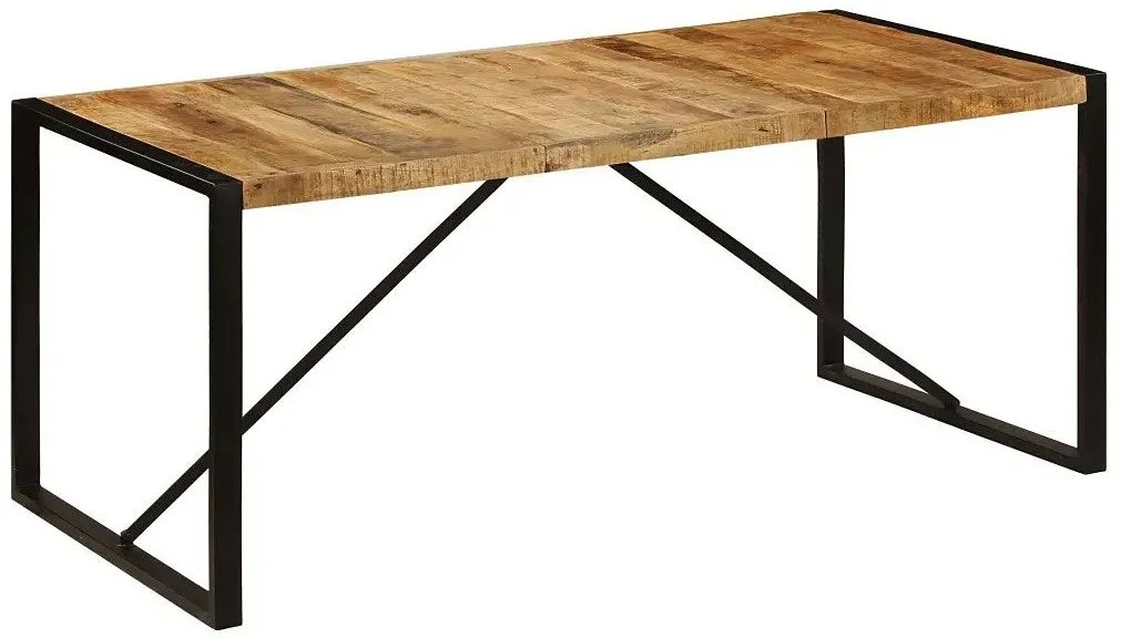 Industrialny stół z drewna mango 90x180 - Fulo 4X