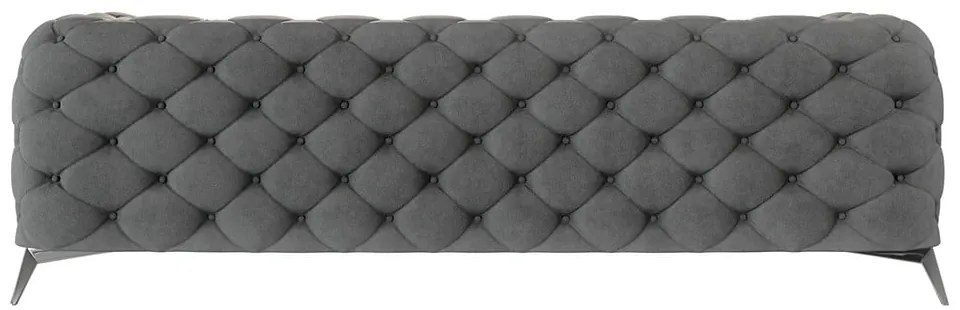 Szara aksamitna sofa 243 cm Chelsea – Ropez