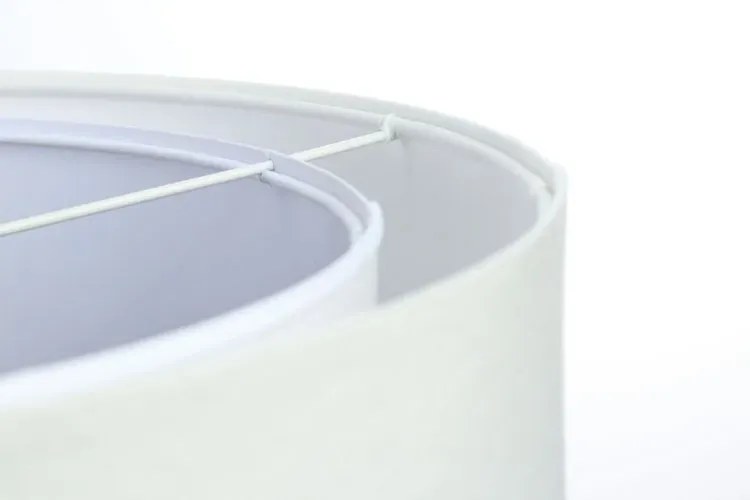 Biała lampa wisząca z welurowym kloszem - 3X S427 M1-Z60