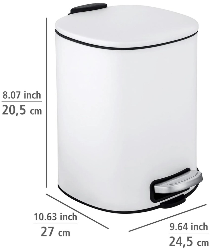 Kosz na śmieci ALASSIO, z pedałem i funkcją Easy-Close, 5 L, WENKO