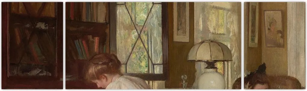 Obraz - Edmund Tarbell, Josephine and Mercie, reprodukcje (170x50 cm)