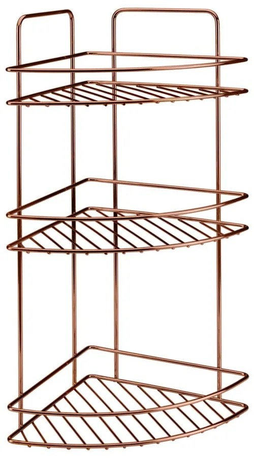 3-poziomowa narożna półka łazienkowa Metaltex Copper