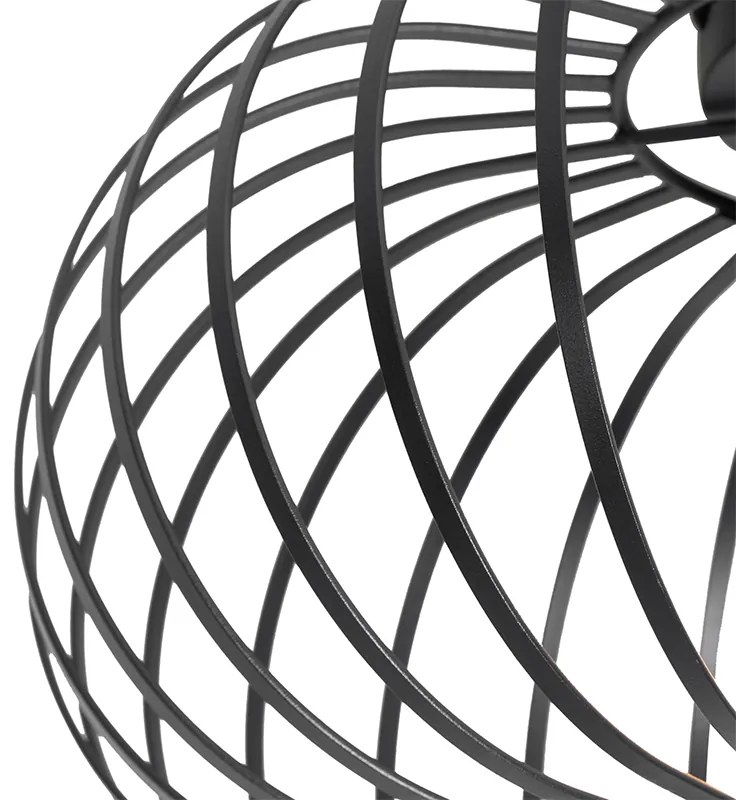 Designerska lampa sufitowa czarna 39 cm - Johanna