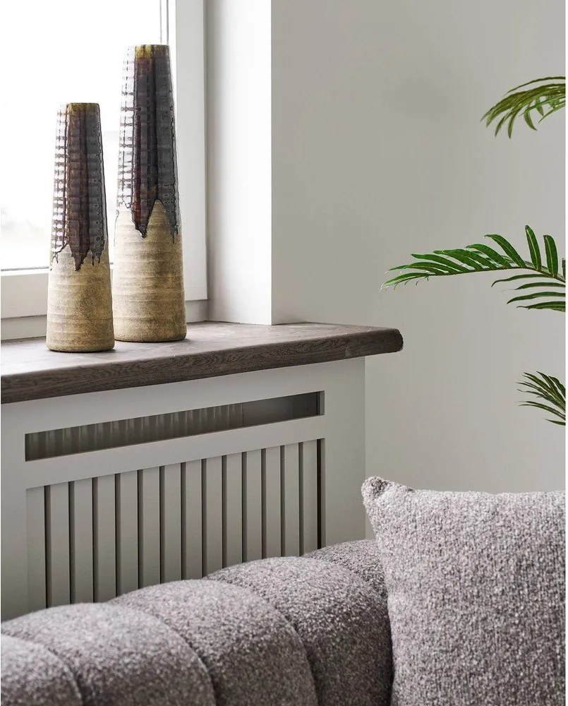 Brązowy ceramiczny wysoki wazon (wysokość 48 cm) – House Nordic