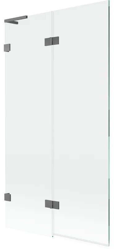 Mexen Lunar L parawan nawannowy 2-skrzydłowy lewy 100 x 150 cm, transparent, gun metal - 897L-100-100-95-00-L