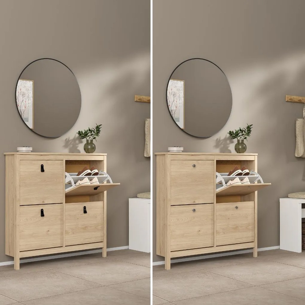 Szafka na buty Madrid z 4 półkami, jackson hickory