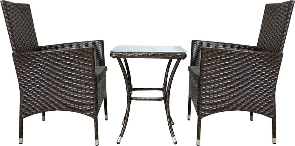 Zestaw bistro JardÃ Rattan Brown