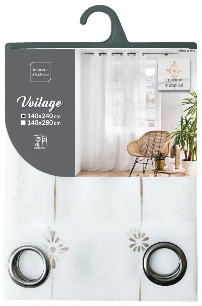 Firanka na przelotkach ARIANE, 140 x 200 cm