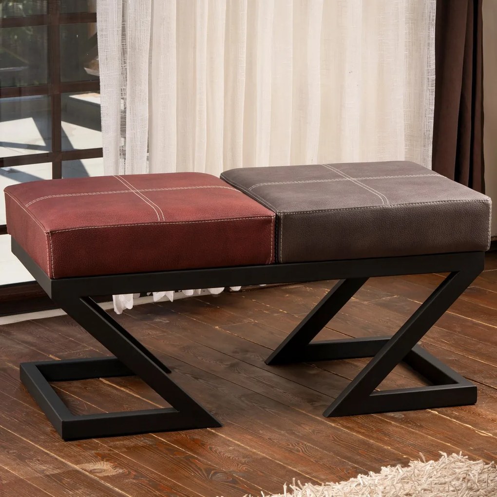 Ławka Brda Anthracite and Claret Red