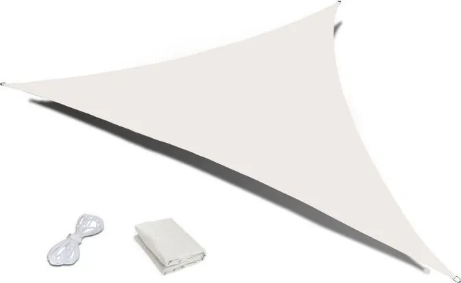Trójkątny żagiel przeciwsłoneczny tarasowy 192B - 5x5x5 m, beżowy