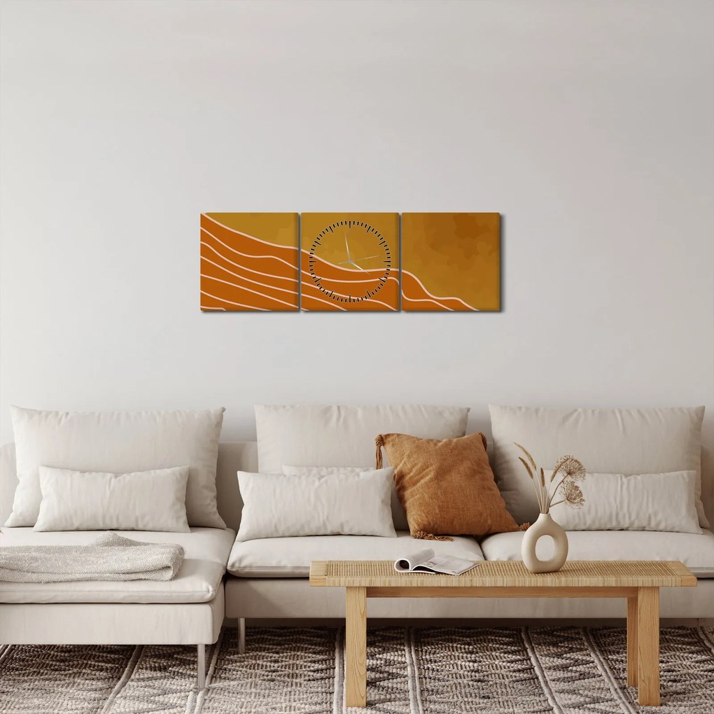 Obraz - Spacefrog design mountain N⁰1 (z zegarem) (90x30 cm)