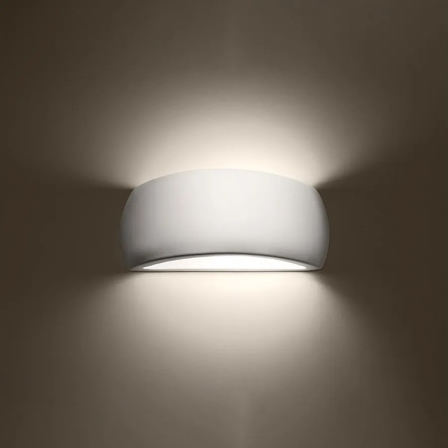 Kinkiety nowoczesny Torow, ceramika - 1 źródło światła 3000K - L.32 x H.13.5 cm - biały