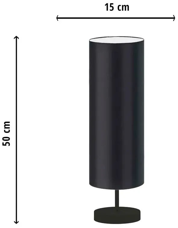 Lampka nocna walec na czarnym stelażu - A2-N17