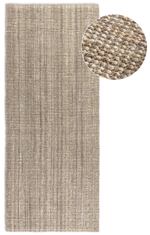 Beżowy chodnik z juty 80x200 cm Bouclé – Hanse Home
