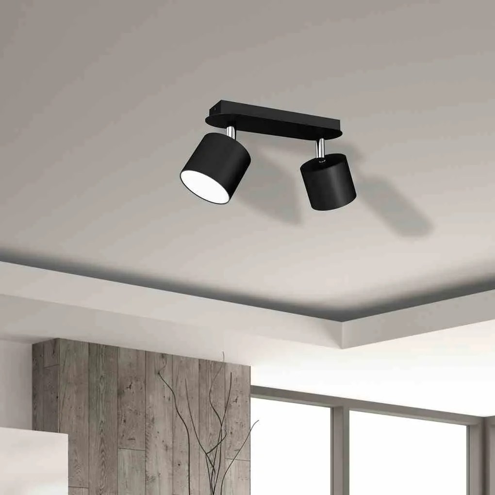 Lampa sufitowa DIXIE BLACK 2xGX53, podwójna, na listwie czarna, kierunkowa