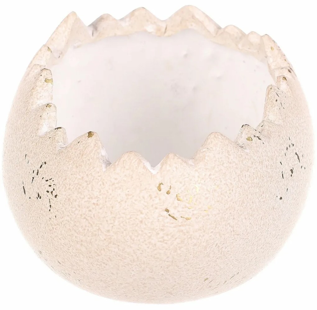 Ceramiczny pojemnik na kwiaty Muszla pozioma, 17 x13 x 9 cm