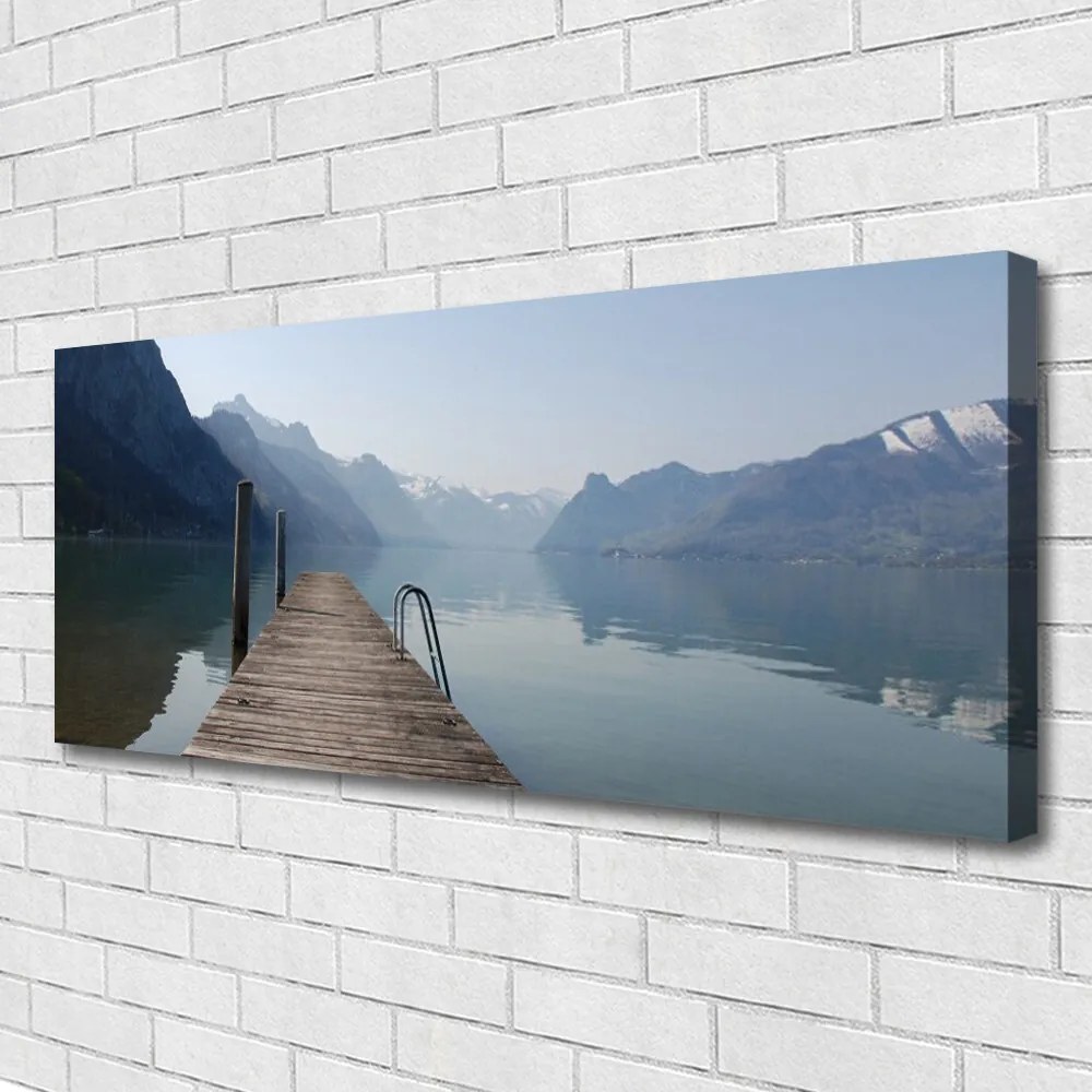 Obraz Canvas Molo Jezioro Góry Krajobraz