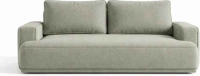 Sofa z Funkcją Spania CAMELIA Szara Boucle Nowoczesna