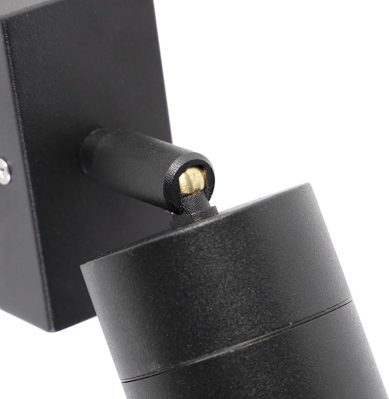 Lampa ścienna zewnętrzna czarna regulowana IP44 - Solo