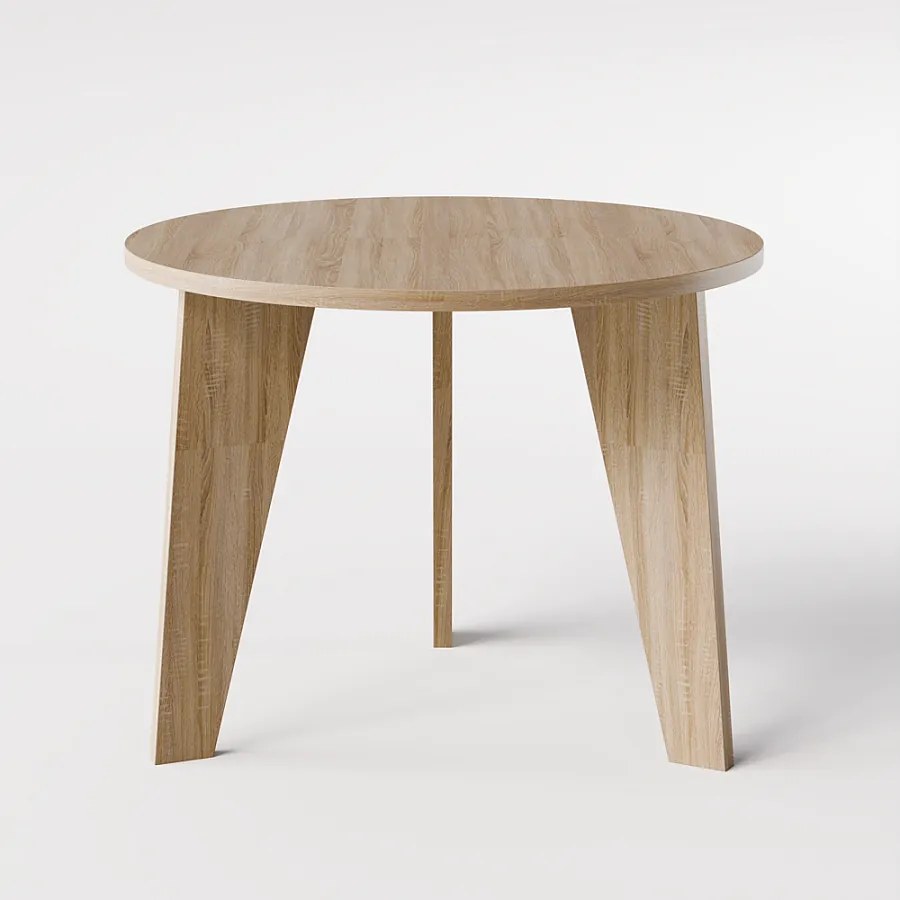 Stół okrągły ROSE Ø90 cm do kuchni, salonu, jadalni Dąb Sonoma