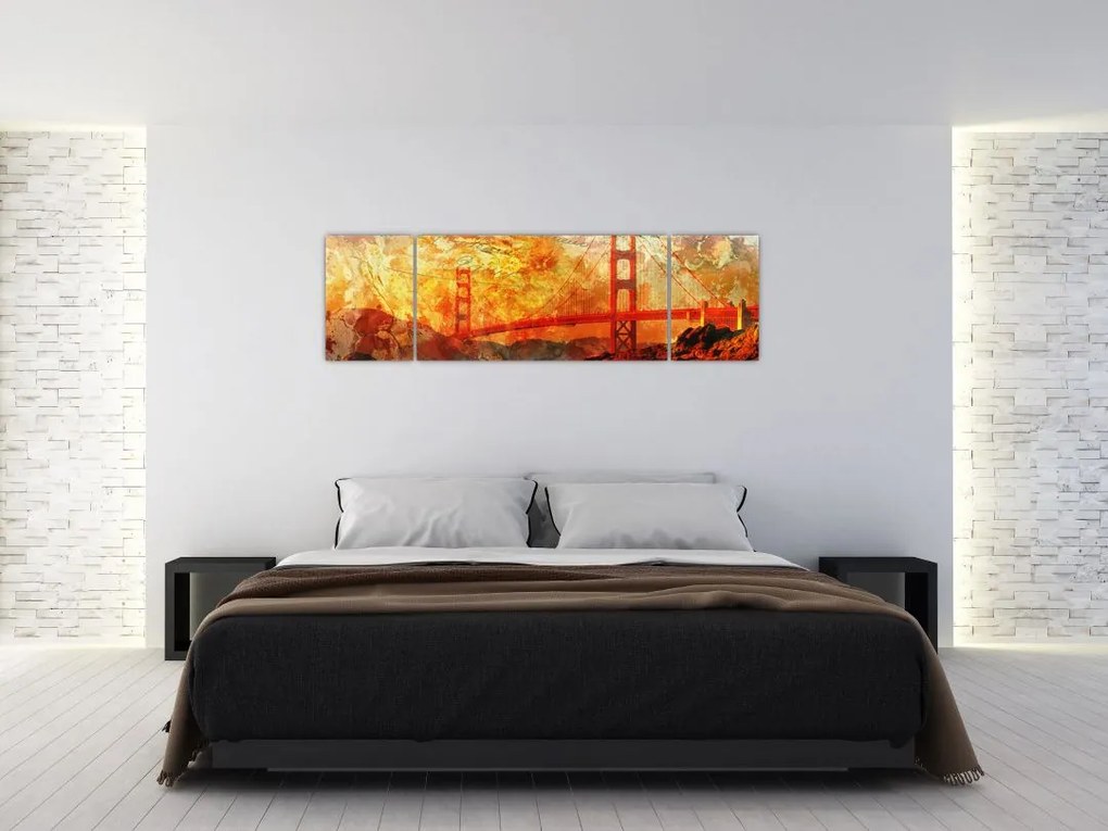 Obraz - Golden Gate, San Francisco, Kalifornia (170x50 cm)
