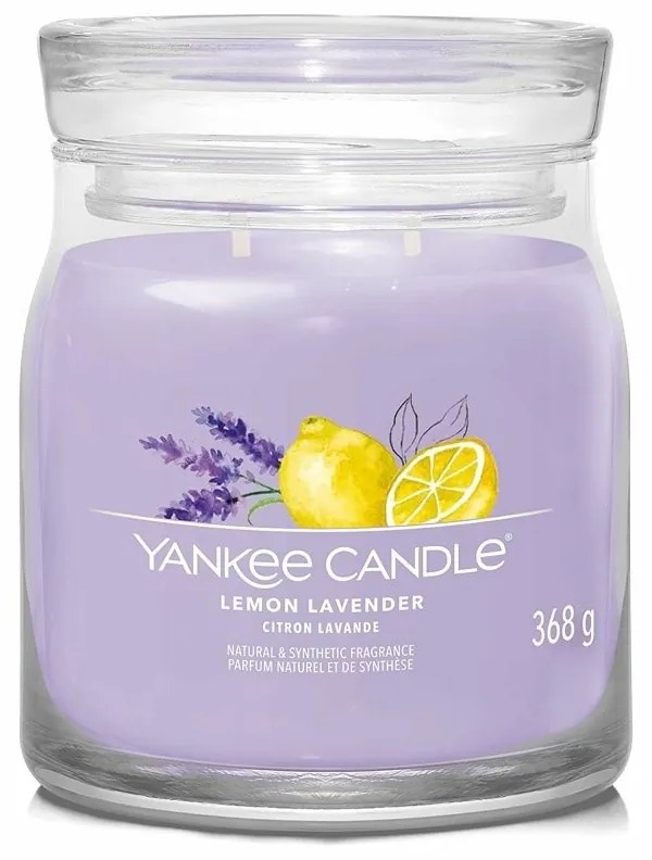 Yankee Candle świeczka zapachowa Signature w szkle średnia Lemon Lavender, 368 g