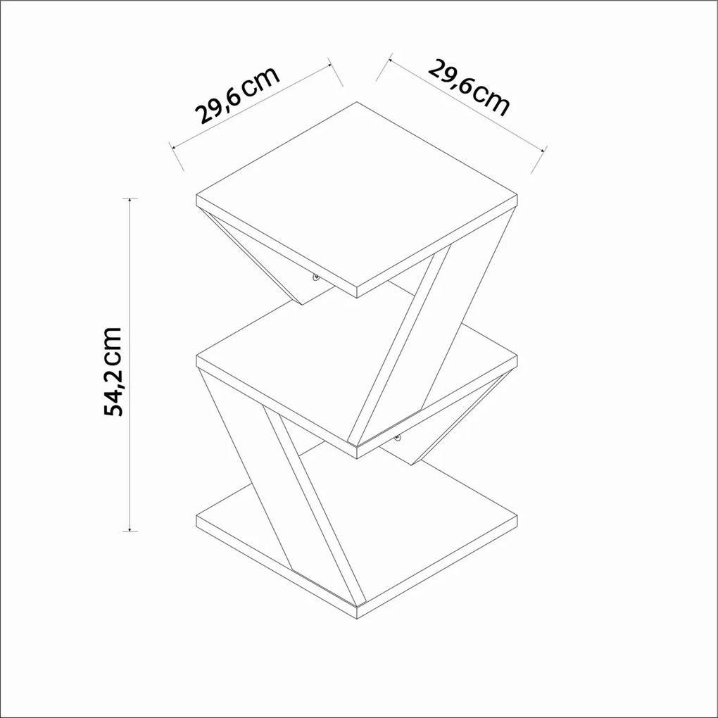 Stolik do odkładania Albeni Black Wooden