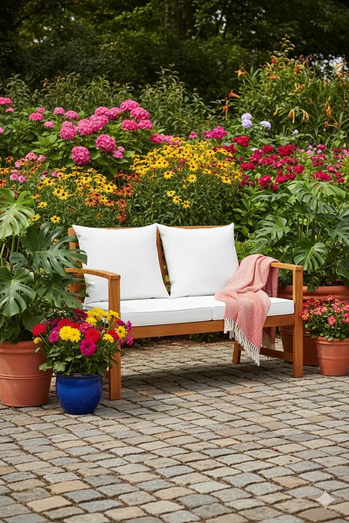 Ławka ogrodowa z drewna akacjowego S3-P07