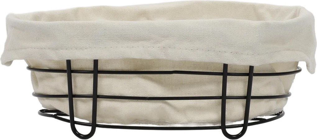 Koszyk na chleb Bistro, owalny, metalowy stelaż