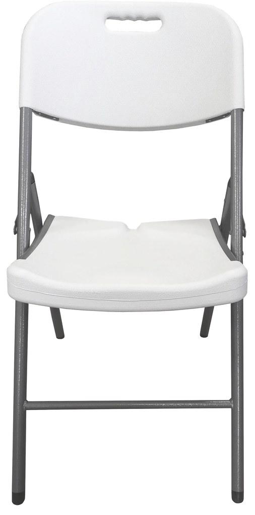 Krzesło cateringowe bankietowe do ogrodu składane tworzywo sztuczne kolor biały