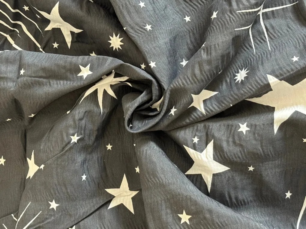 PrzytulneMieszkanie.pl PrzytulneMieszkanie.pl Pościel krepowa NIGHT SKY BLEND szara Rozmiar pościeli: 70 x 90 cm | 140 x 200 cm