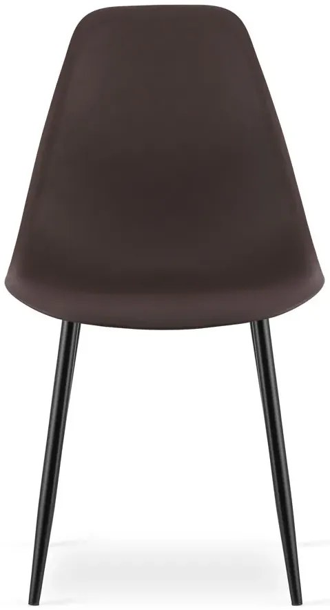 Brązowe krzesło nowoczesne z czarnymi nogami T0-K22