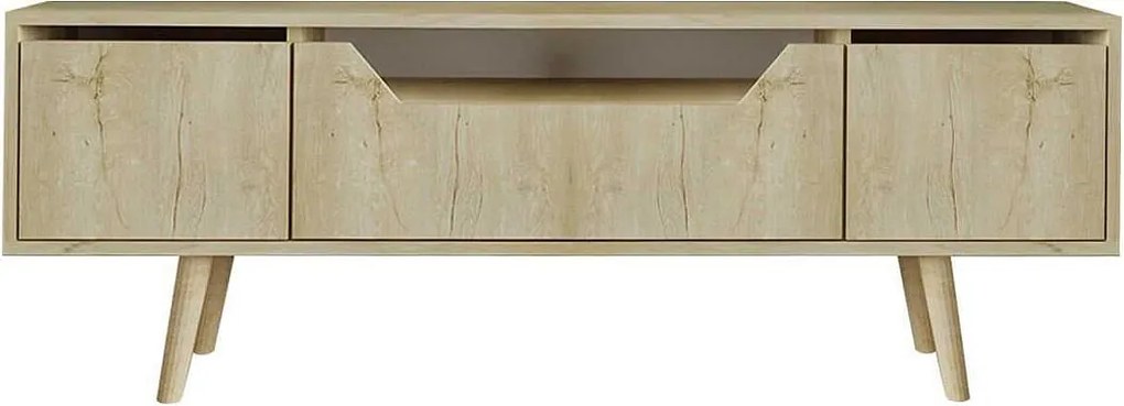 Stojak pod TV – 150 cm – Dąb Szafirowy – Płyta wiórowa pokryta melaminą