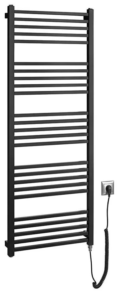 Sapho - Elektryczny suszacz na ręczniki METRO-E 500 W/230 V 50 x 134 cm czarny mat